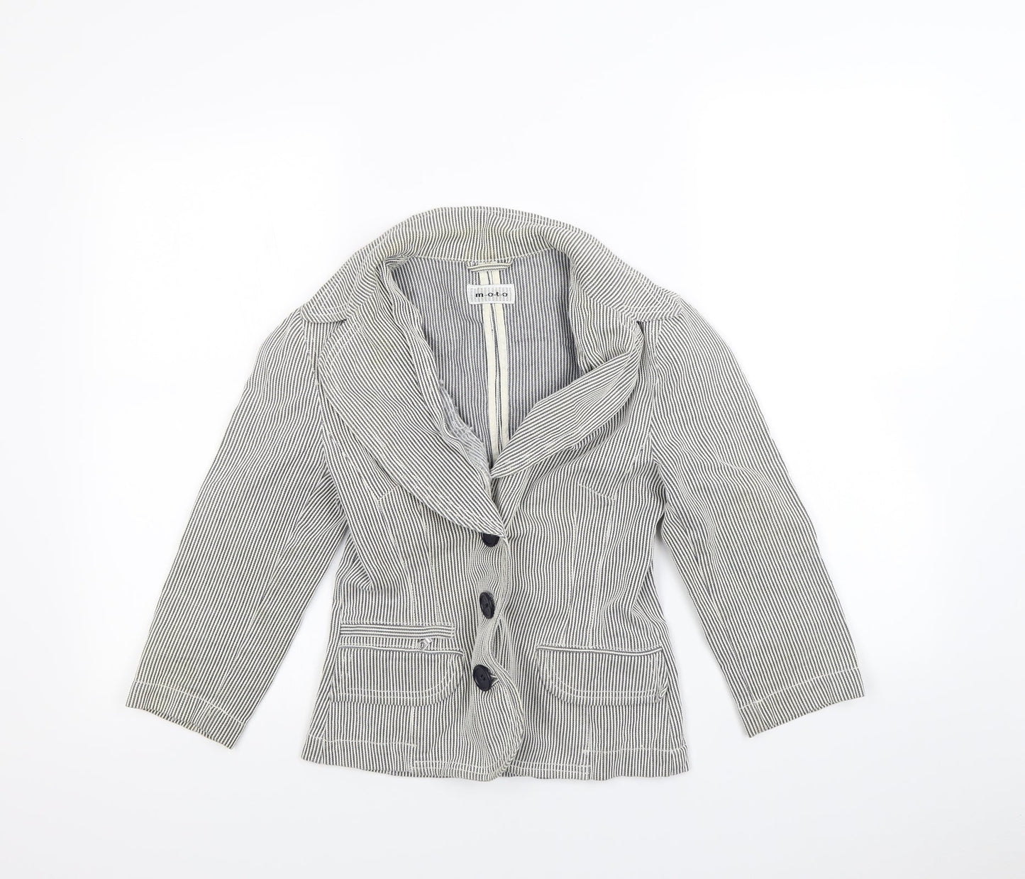 Womens UK Size 8 Moto Blue Jacket