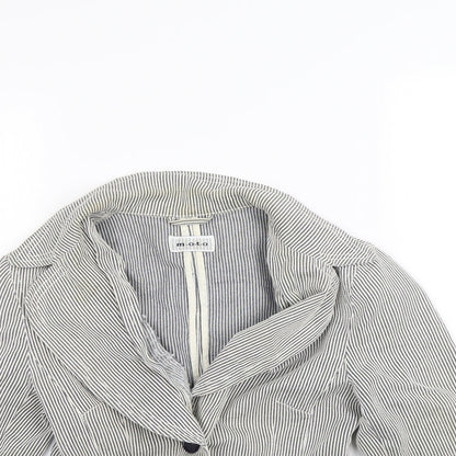 Womens UK Size 8 Moto Blue Jacket