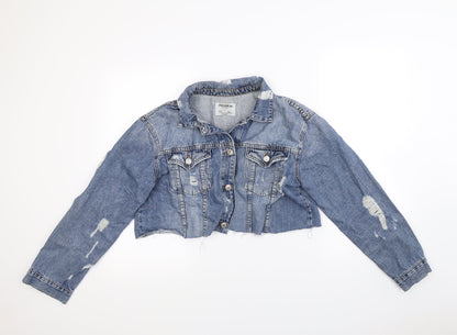 Pull & Bear  Womens Blue   Jacket  Size 10