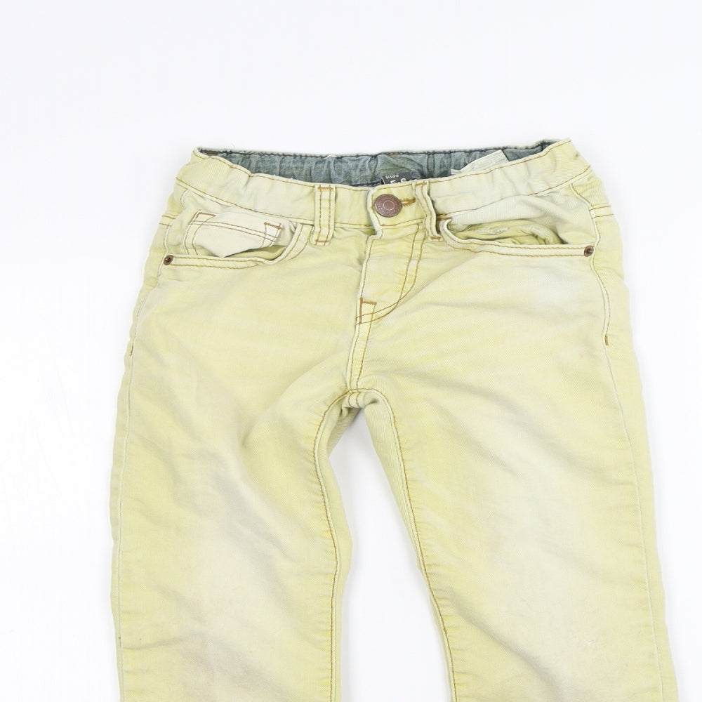 Zara Girls Yellow   Straight Jeans Size 5-6 Years