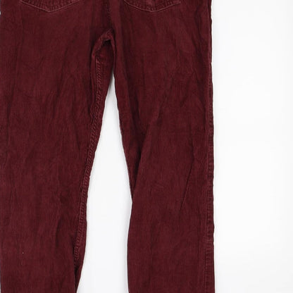 M&S Mens Red   Trousers  Size S L28 in