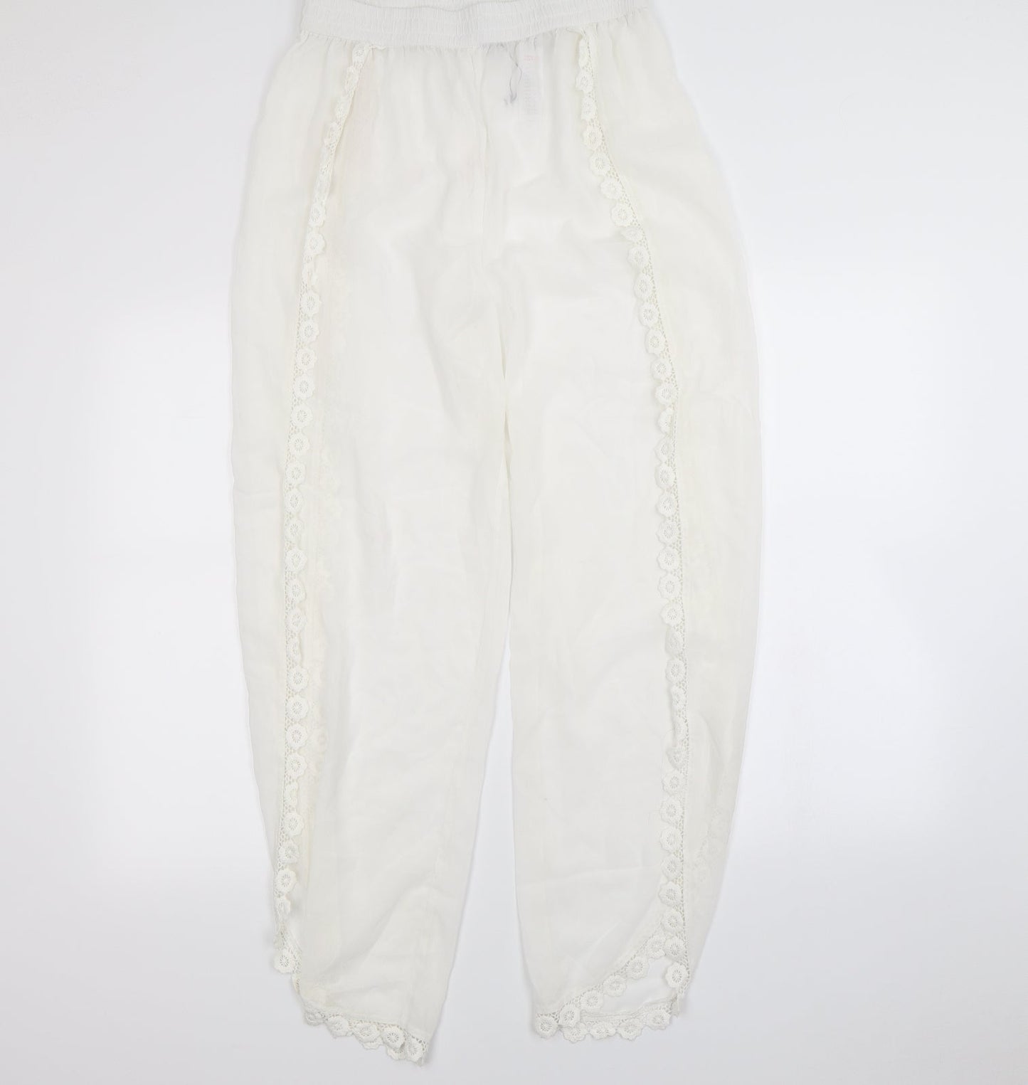 Boohoo Womens White   Trousers  Size XL L30 in