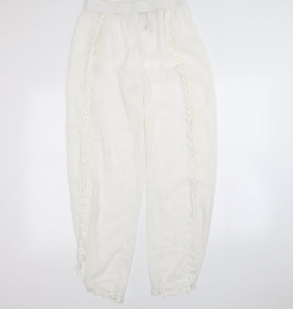Boohoo Womens White   Trousers  Size XL L30 in