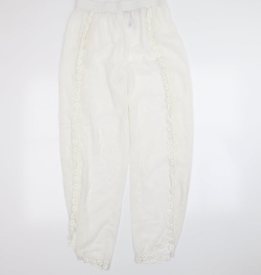 Boohoo Womens White   Trousers  Size XL L30 in