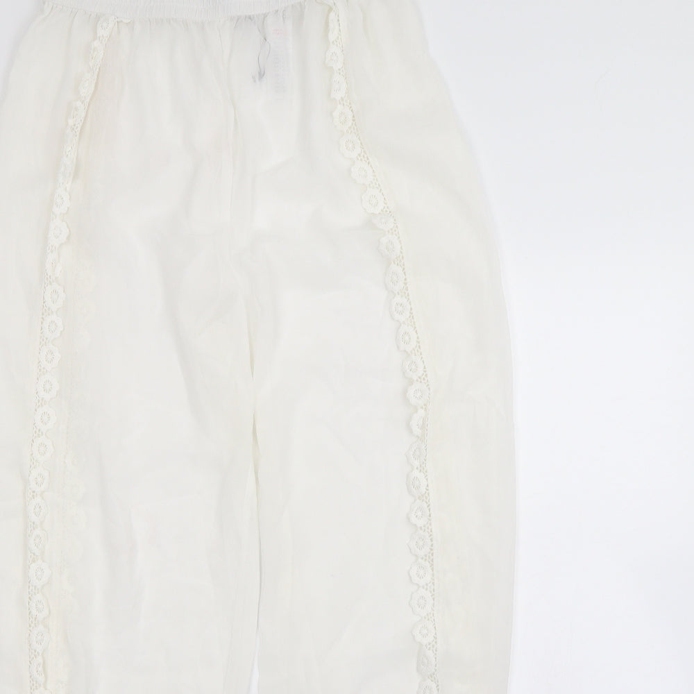 Boohoo Womens White   Trousers  Size XL L30 in