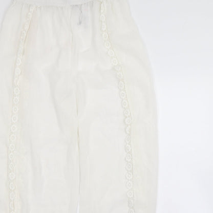 Boohoo Womens White   Trousers  Size XL L30 in