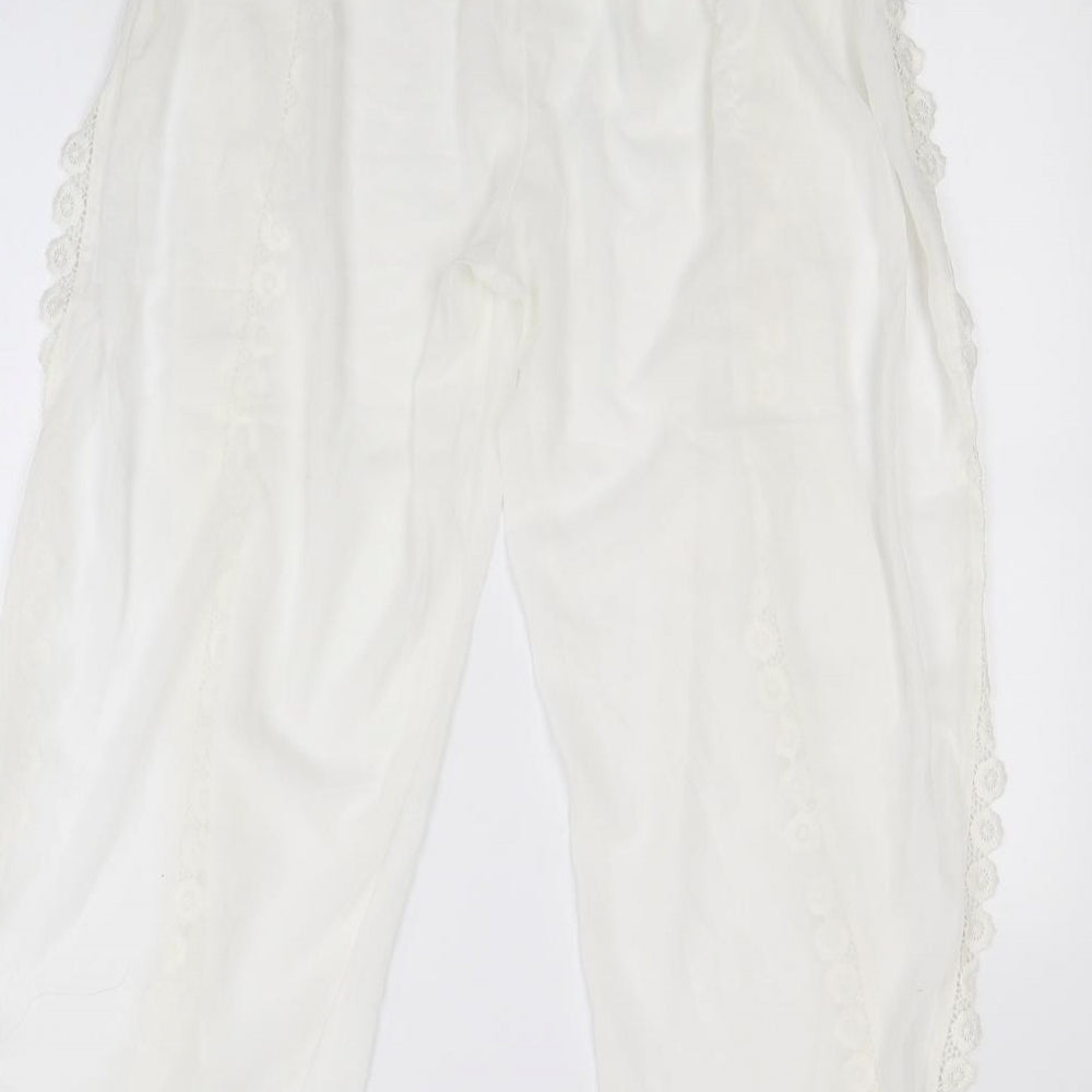 Boohoo Womens White   Trousers  Size XL L30 in