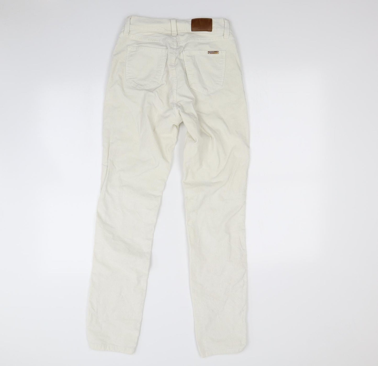 Womens UK Size M Preworn Regular Fit Straight White Jeans
