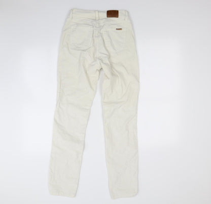 Womens UK Size M Preworn Regular Fit Straight White Jeans