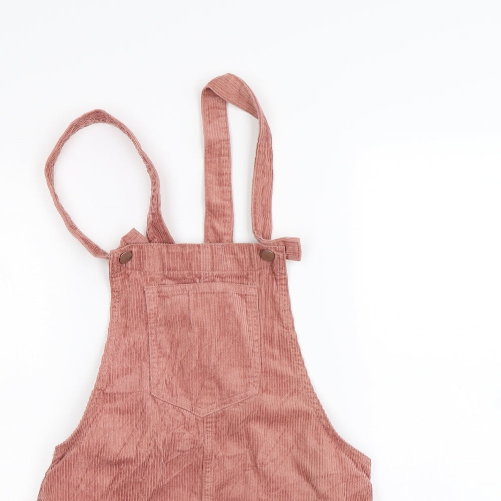 FOREVER 21 Womens Pink  Corduroy Pinafore/Dungaree Dress  Size S