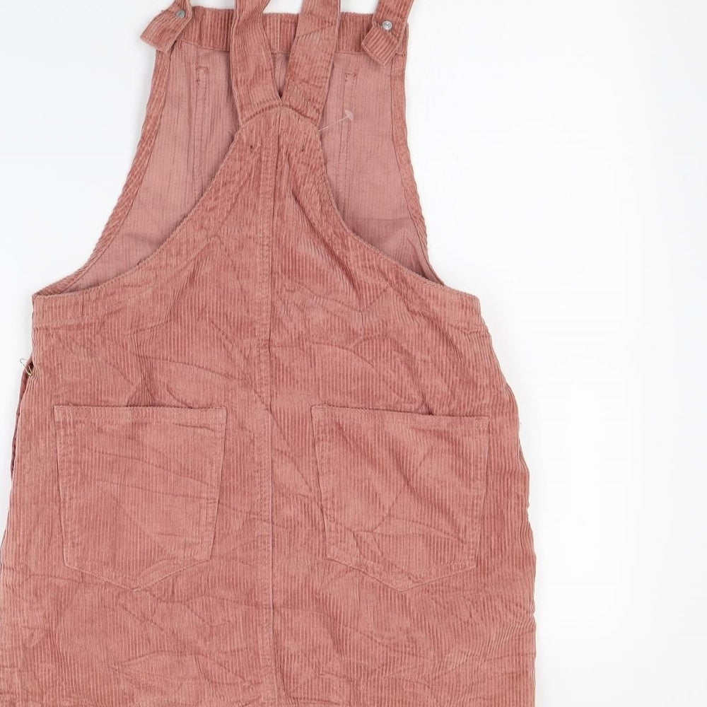 FOREVER 21 Womens Pink  Corduroy Pinafore/Dungaree Dress  Size S