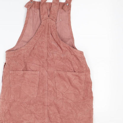 FOREVER 21 Womens Pink  Corduroy Pinafore/Dungaree Dress  Size S