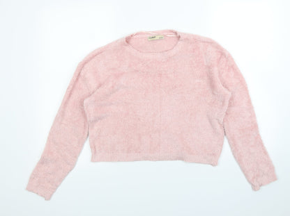 Pull&Bear Womens Pink   Pullover Jumper Size S
