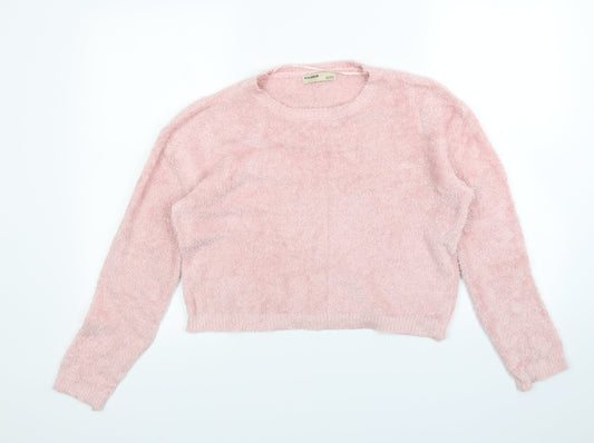 Pull & Bear  Womens Pink   Pullover Jumper Size S