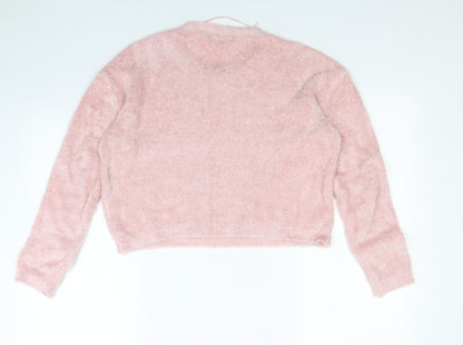 Pull&Bear Womens Pink   Pullover Jumper Size S