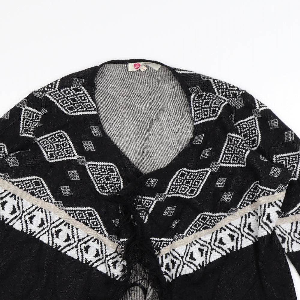 Koton Womens Black Striped  Cardigan Jumper Size L