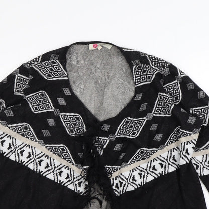 Koton Womens Black Striped  Cardigan Jumper Size L
