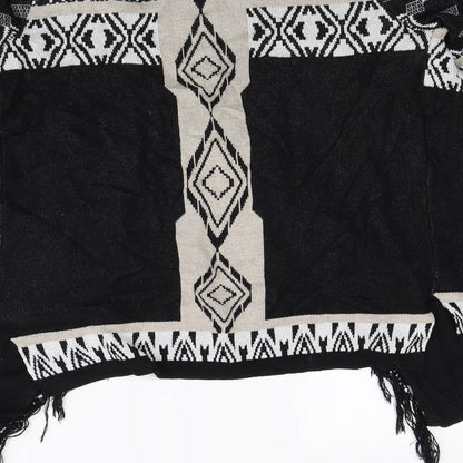 Koton Womens Black Striped  Cardigan Jumper Size L