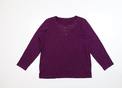 Bonmarché Womens Purple   Pullover Jumper Size M
