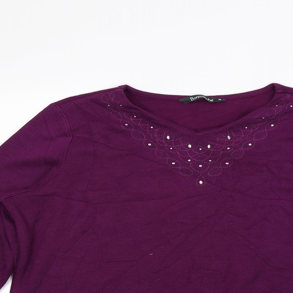 Bonmarché Womens Purple   Pullover Jumper Size M