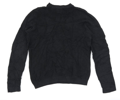 Topman Mens Black   Pullover Jumper Size S