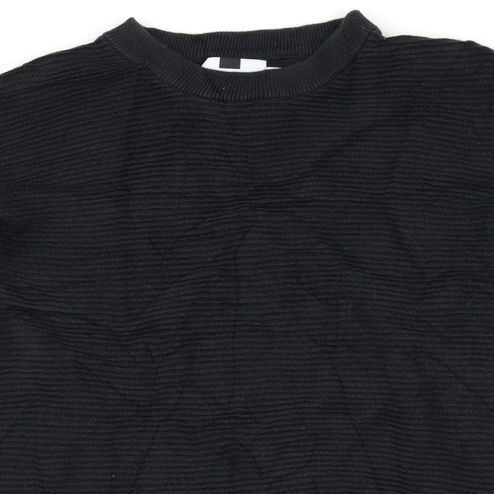 Topman Mens Black   Pullover Jumper Size S