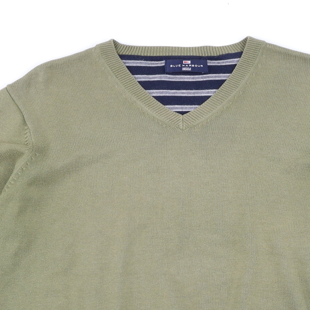 Blue Harbour Mens Green   Pullover Jumper Size S