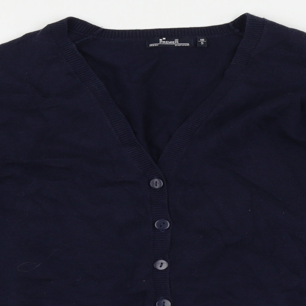 Premier Womens Blue   Cardigan Jumper Size S
