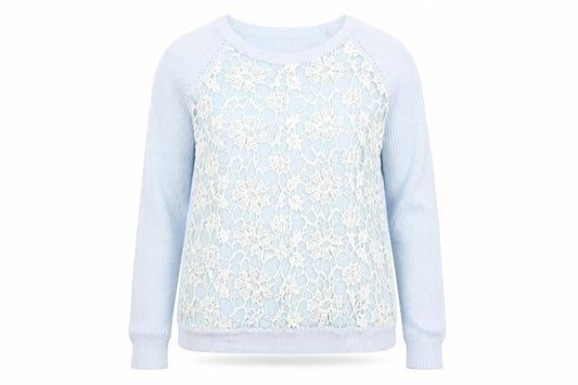 Select Womens Blue Floral  Pullover Jumper Size 18