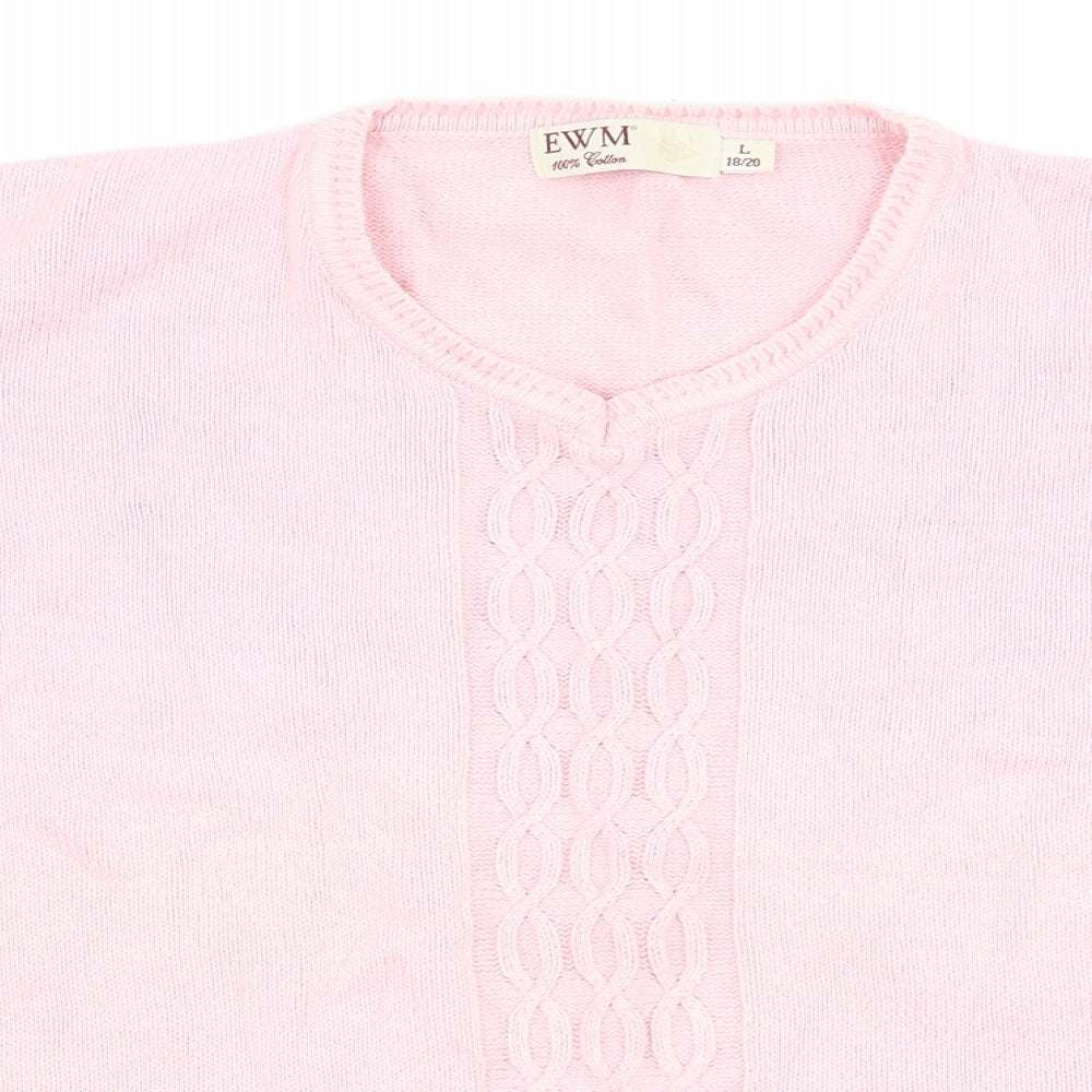 EWM Womens Pink   Basic T-Shirt Size L