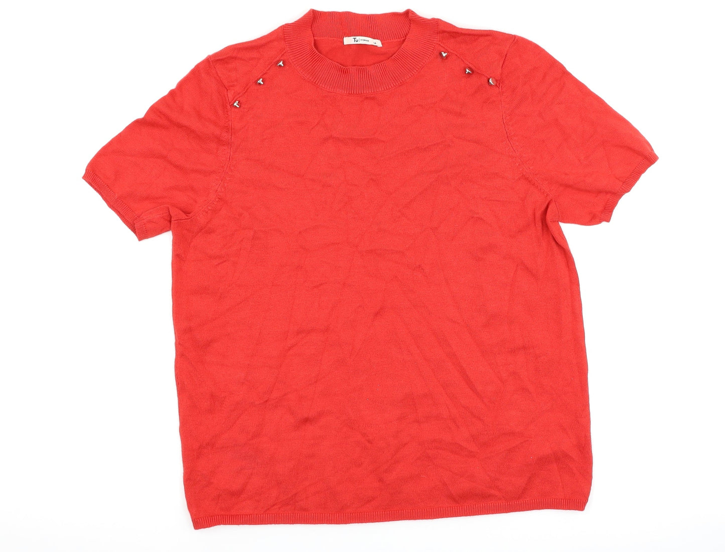 TU Womens Red   Basic T-Shirt Size 14