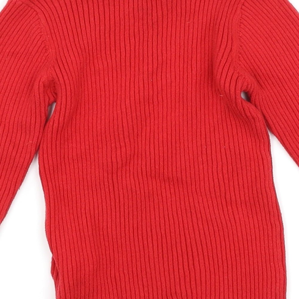 Next Girls Red   Pullover Jumper Size 6 Years