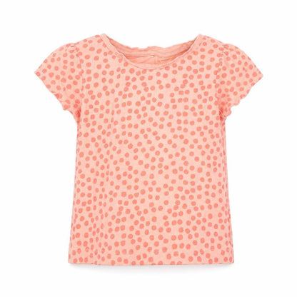 George Girls Pink Polka Dot  Basic T-Shirt Size 2-3 Years