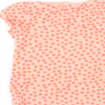 George Girls Pink Polka Dot  Basic T-Shirt Size 2-3 Years