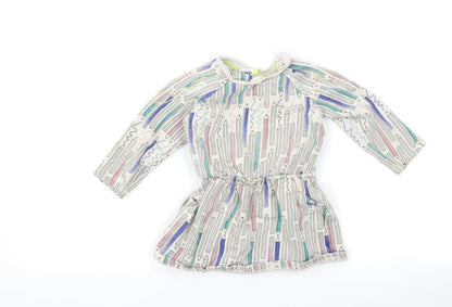Boots Mini Club Girls Grey   Jumper Dress  Size 18-24 Months  - fearne cotton pencil print
