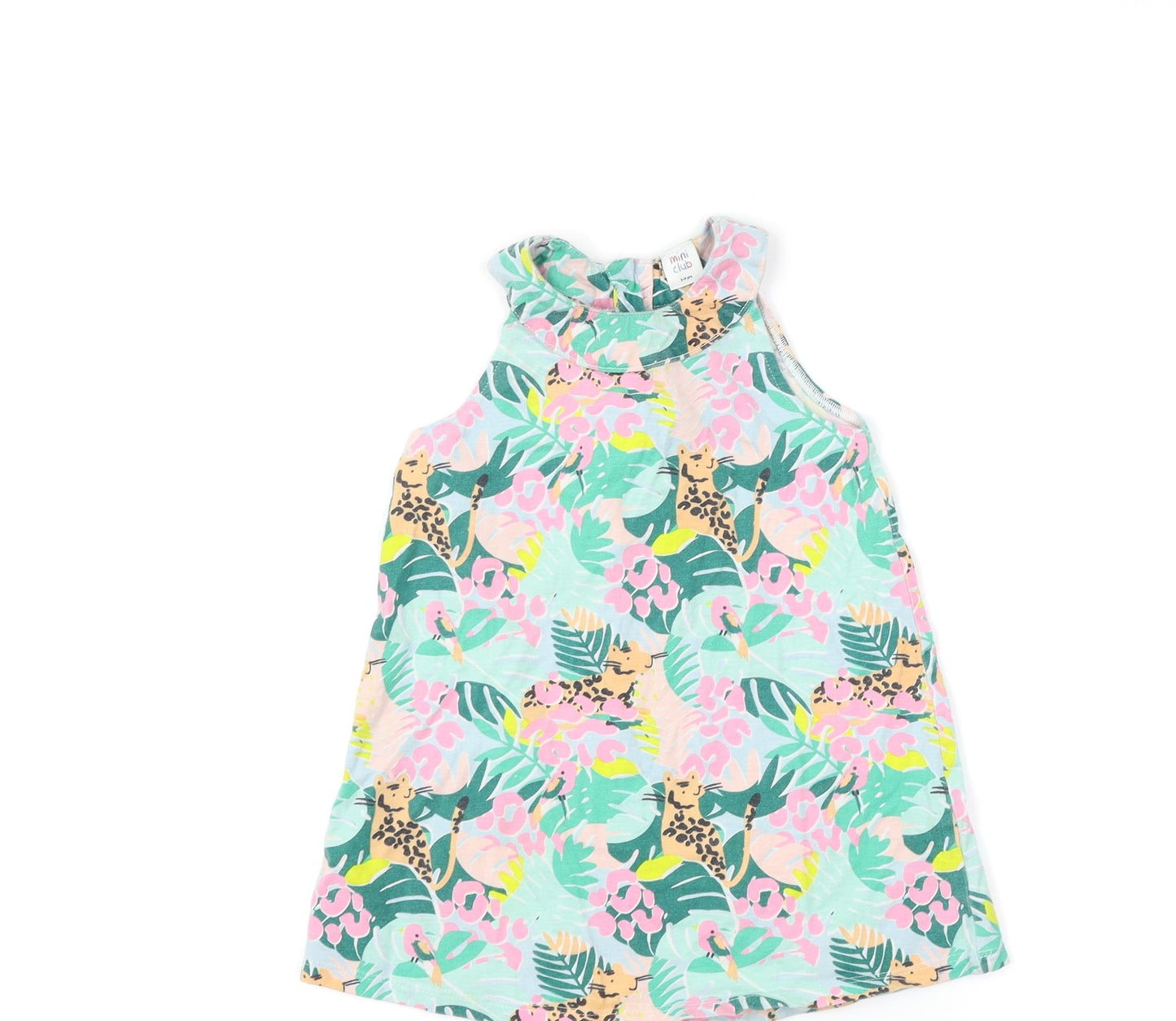 Boots Mini Club Girls Green Animal Print  A-Line  Size 3-4 Years  - Leopard