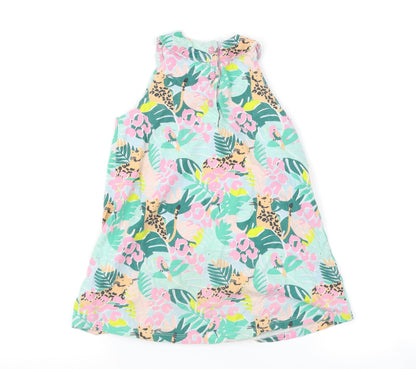 Boots Mini Club Girls Green Animal Print  A-Line  Size 3-4 Years  - Leopard