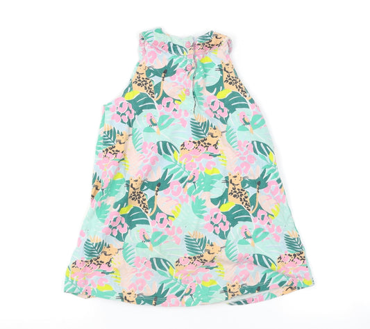Boots Mini Club Girls Green Animal Print  A-Line  Size 3-4 Years  - Leopard