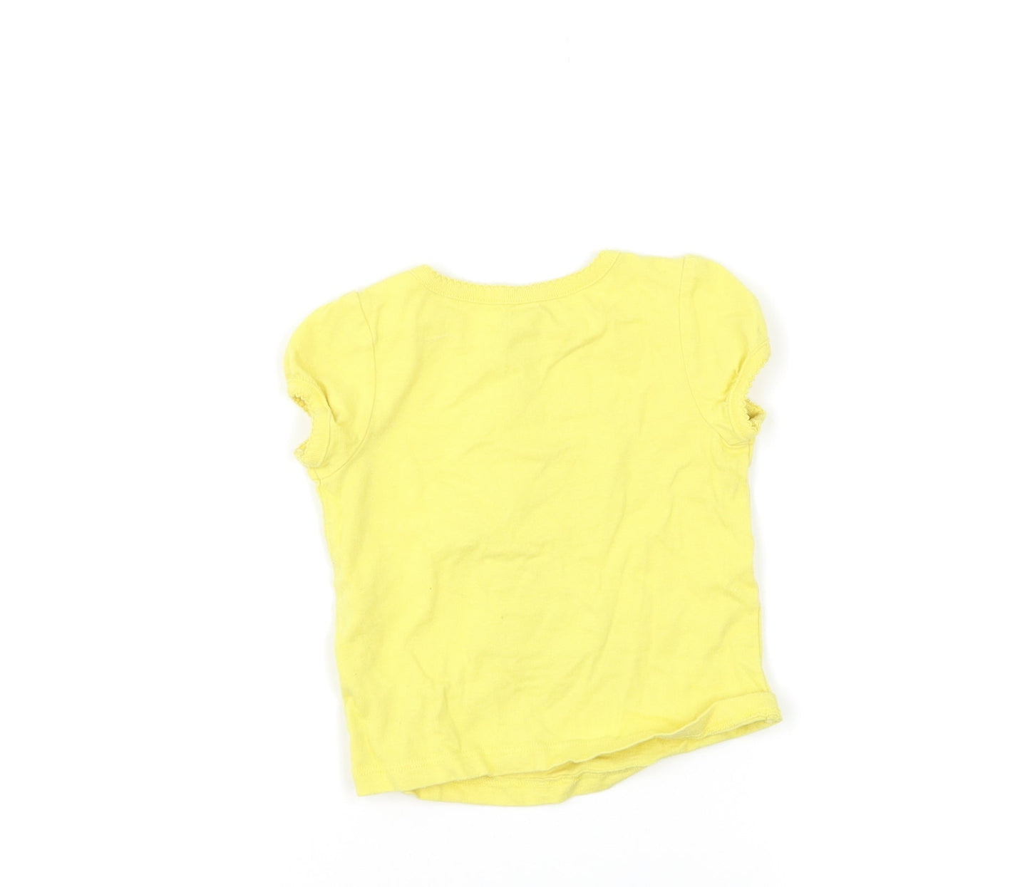 Crazy Girls Yellow   Basic T-Shirt Size 12-18 Months  - girl