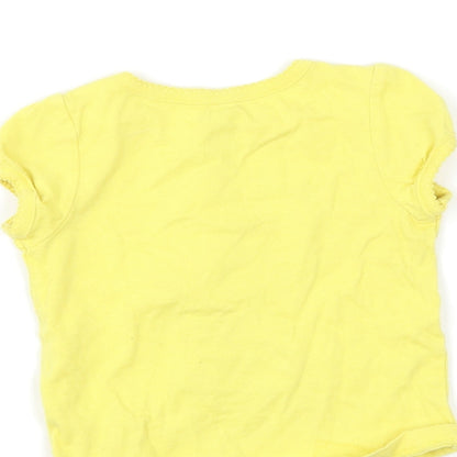 Crazy Girls Yellow   Basic T-Shirt Size 12-18 Months  - girl