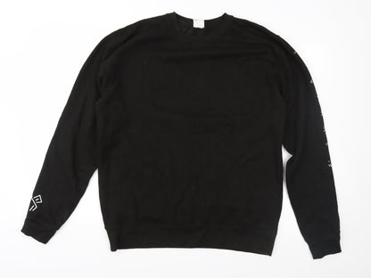 Awdis Womens Black   Pullover Sweatshirt Size L
