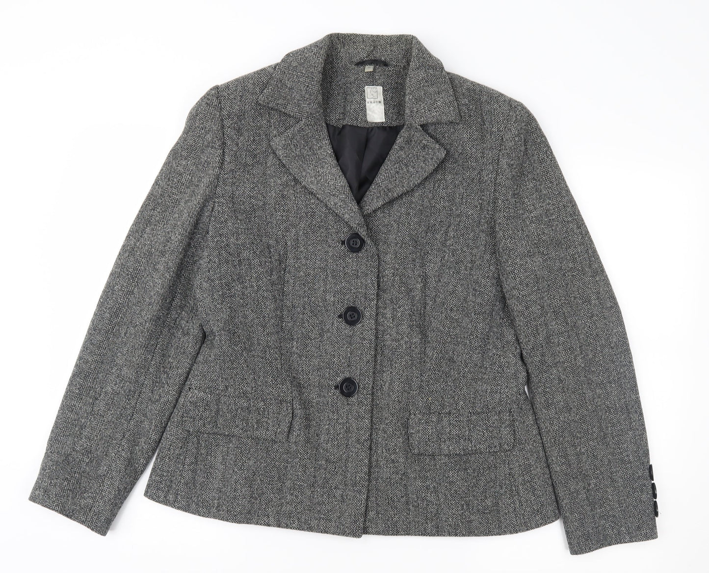 Womens UK Size 14 Preworn Grey Jacket