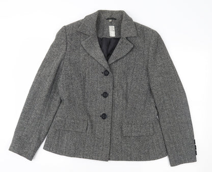 Womens UK Size 14 Preworn Grey Jacket