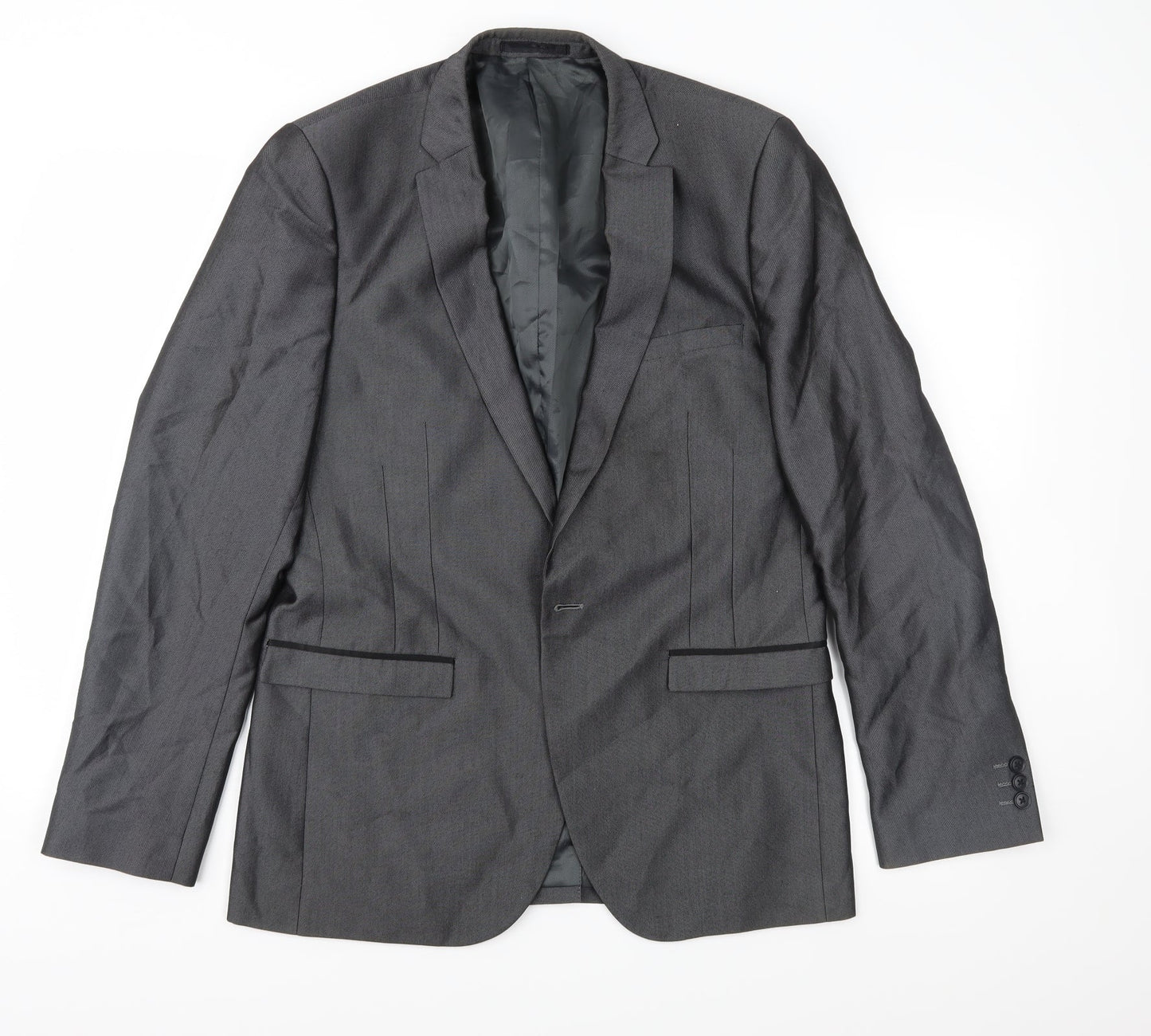 Mens UK Size 38 Red Herring Regular Grey Suit Jacket