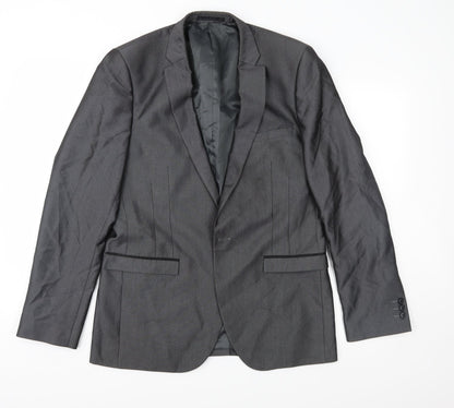 Mens UK Size 38 Red Herring Regular Grey Suit Jacket