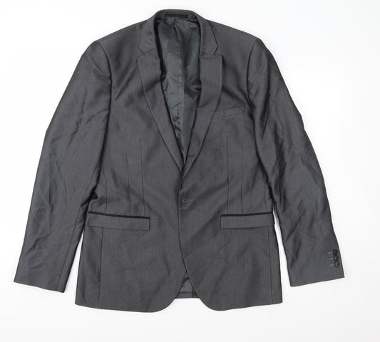 Mens UK Size 38 Red Herring Regular Grey Suit Jacket
