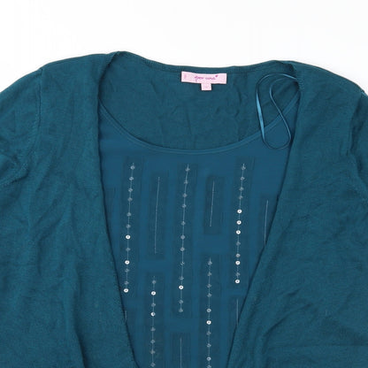Per Una Womens Green  Knit Pullover Jumper Size 14