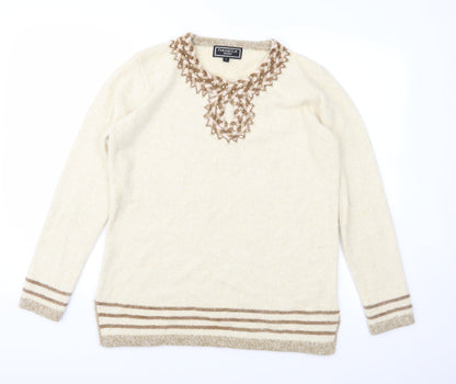 Paramour Womens Brown  Knit Pullover Jumper Size L