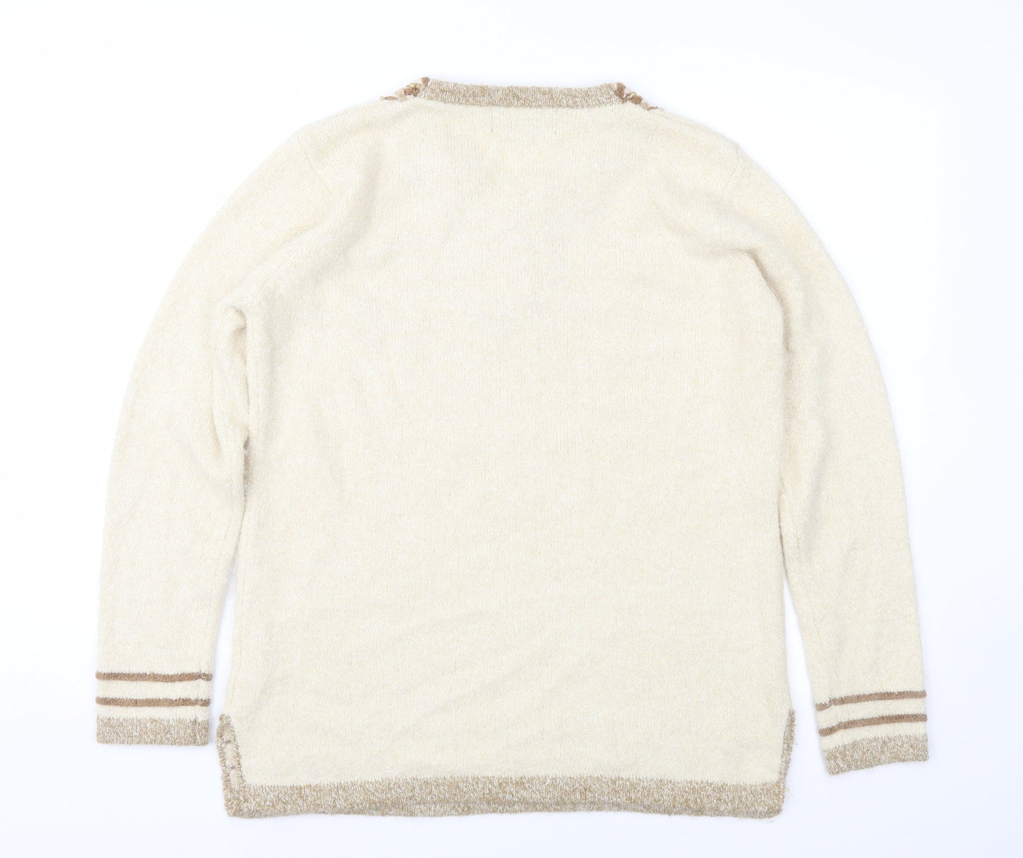 Paramour Womens Brown  Knit Pullover Jumper Size L