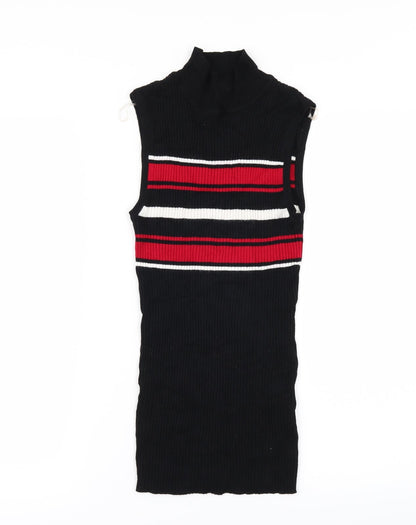 Selectq Womens Black   Pullover Jumper Size 10  - ribbed